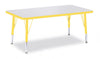Jonticraft Berries® Rectangle Activity Table - 30" X 48", E-height - Gray/Yellow/Yellow