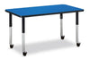 Jonticraft Berries® Rectangle Activity Table - 24" X 36", Mobile - Oak/Black/Black
