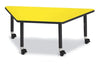 Jonticraft Berries® Trapezoid Activity Tables - 30" X 60", Mobile - Yellow/Black/Black