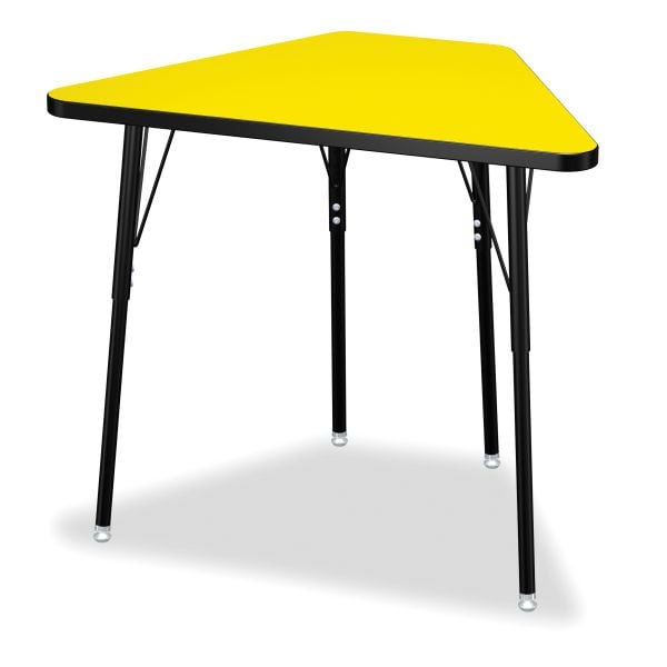Jonticraft Berries® Tall Trapezoid Desk - Yellow/Black/All Black
