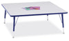 Jonticraft Berries® Square Activity Table - 48" X 48", A-height - Gray/Teal/Gray