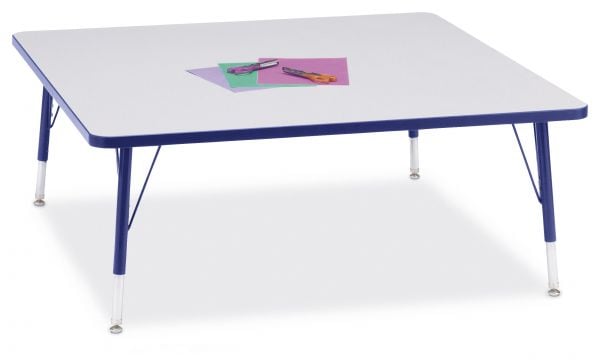 Jonticraft Berries® Square Activity Table - 48" X 48", A-height - Blue/Black/Black
