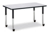 Jonticraft Berries® Rectangle Activity Table - 24" X 36", Mobile - Maple/Black/Black