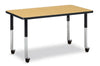 Jonticraft Berries® Rectangle Activity Table - 30" X 48", Mobile - Yellow/Black/Black