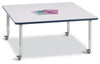 Jonticraft Berries® Square Activity Table - 48" X 48", Mobile - Gray/Navy/Gray