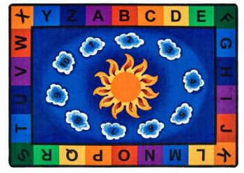 Carpets for Kids Sunny Day Learn & Play 6'9" x 9'5" Oval