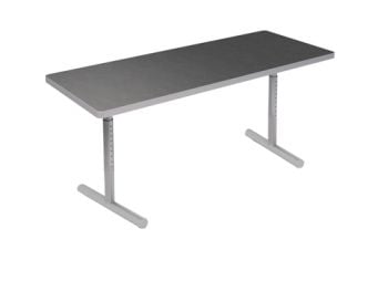 Interior Concepts, Motion Table, Arch Leg, Glides, Height Adjustable-Pin Clip, 36d x60w x26-35h
