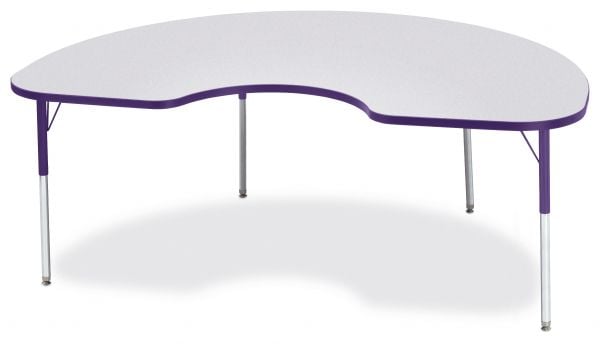 Jonticraft Berries® Kidney Activity Table - 48" X 72", A-height - Gray/Purple/Purple
