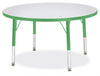 Jonticraft Berries® Round Activity Table - 36" Diameter, A-height - Gray/Green/Green