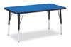 Jonticraft Berries® Rectangle Activity Table - 30" X 48", E-height - Blue/Black/Black