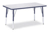 Jonticraft Berries® Rectangle Activity Table - 24" X 36", E-height - Gray/Blue/Blue