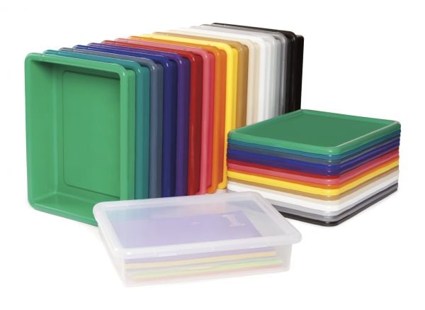 Rainbow AccentsÂ® 30 Paper-Tray Mobile Storage - with Paper-Trays - Green