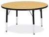 Jonticraft Berries® Round Activity Table - 36" Diameter, T-height - Maple/Black/BlackClassroom