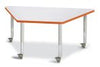 Jonticraft Berries® Trapezoid Activity Tables - 30" X 60", E-height - Gray/Orange/Orange