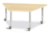Jonticraft Berries® Trapezoid Activity Tables - 30" X 60", Mobile - Gray/Yellow/Gray
