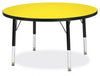 Jonticraft Berries® Round Activity Table - 36" Diameter, E-height - Yellow/Black/Black