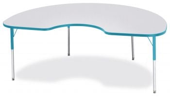 Jonticraft Berries® Kidney Activity Table - 48" X 72", A-height - Gray/Teal/Teal