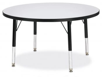 Jonticraft Berries® Round Activity Table - 36" Diameter, A-height - Maple/Maple/Camel