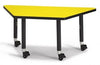 Jonticraft Berries® Trapezoid Activity Tables - 24" X 48", Mobile - Yellow/Black/Black