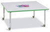 Jonticraft Berries® Square Activity Table - 48" X 48", Mobile - Gray/Green/Gray