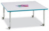 Jonticraft Berries® Square Activity Table - 48" X 48", Mobile - Gray/Purple/Gray