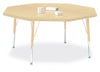 Jonticraft Berries® Round Activity Table - 48" Diameter, T-height - Maple/Maple/Camel