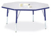 Jonticraft Berries® Round Activity Table - 48" Diameter, T-height - Blue/Black/Black