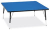 Jonticraft Berries® Square Activity Table - 48" X 48", E-height - Gray/Blue/Blue