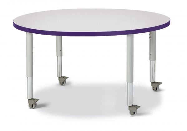 Jonticraft Berries® Round Activity Table - 42" Diameter, T-height - Maple/Maple/Camel