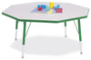Jonticraft Berries® Octagon Activity Table - 48" X 48", E-height - Gray/Green/Green