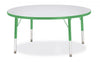 Jonticraft Berries® Round Activity Table - 42" Diameter, E-height - Gray/Green/Green