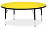 Jonticraft Berries® Round Activity Table - 48" Diameter, T-height - Gray/Yellow/Yellow