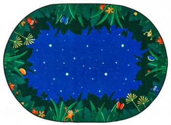 Carpets for Kids Peaceful Tropical Night 3'10" x 5'5" Oval