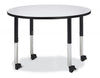 Jonticraft Berries® Round Activity Table - 42" Diameter, T-height - Maple/Black/Black