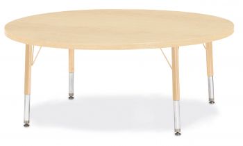 Jonticraft Berries® Octagon Activity Table - 48" X 48", T-height - Maple/Maple/Camel