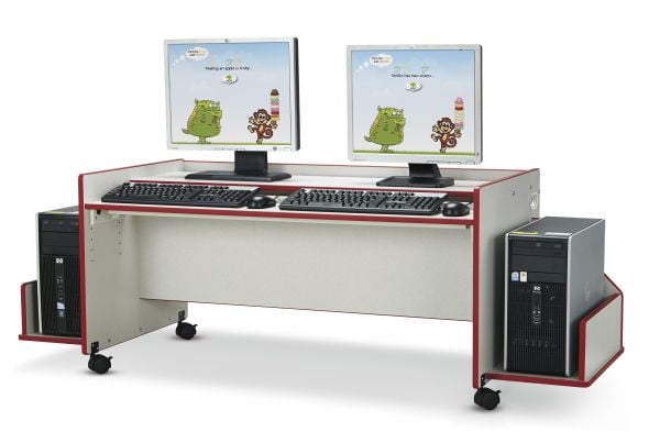 Rainbow AccentsÂ® Enterprise Double Computer Desk - Green