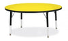 Jonticraft Berries® Round Activity Table - 42" Diameter, E-height - Yellow/Black/Black