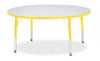 Jonticraft Berries® Round Activity Table - 42" Diameter, E-height - Gray/Yellow/Yellow