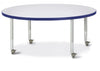 Jonticraft Berries® Round Activity Table - 48" Diameter, Mobile - Gray/Red/Gray