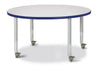 Jonticraft Berries® Round Activity Table - 42" Diameter, Mobile - Gray/Purple/Gray