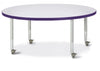 Jonticraft Berries® Round Activity Table - 48" Diameter, Mobile - Gray/Navy/Gray