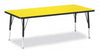 Jonticraft Berries® Rectangle Activity Table - 24" X 48", A-height - Yellow/Black/Black