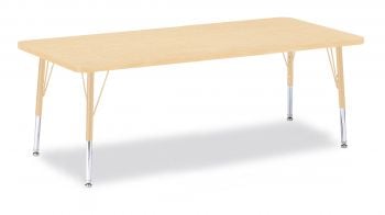 Jonticraft Berries® Rectangle Activity Table - 24" X 48", E-height - Gray/Orange/Gray