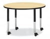 Jonticraft Berries® Round Activity Table - 42" Diameter, Mobile - Gray/Orange/Gray
