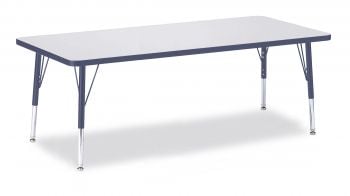 Jonticraft Berries® Rectangle Activity Table - 30" X 60", T-height - Blue/Black/Black