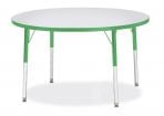 Jonticraft Berries® Round Activity Table - 42" Diameter, A-height - Gray/Green/Green