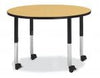 Jonticraft Berries® Round Activity Table - 42" Diameter, Mobile - Maple/Black/Black