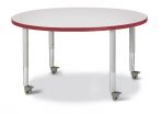 Jonticraft Berries® Round Activity Table - 42" Diameter, E-height - Maple/Maple/Camel