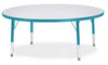 Jonticraft Berries® Round Activity Table - 48" Diameter, A-height - Gray/Teal/Teal