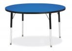 Jonticraft Berries® Round Activity Table - 42" Diameter, E-height - Gray/Red/Red